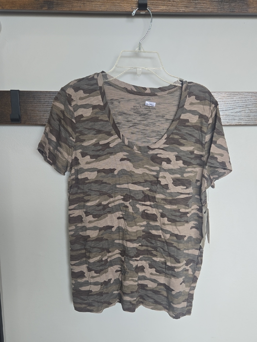 Workshop Republic Clothing Olive and Tan Camo Short Sleeve Tee